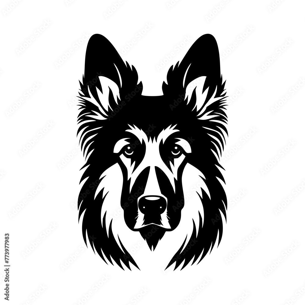 Naklejka premium Playful Golden Retriever Dog Vector Symbol Icon