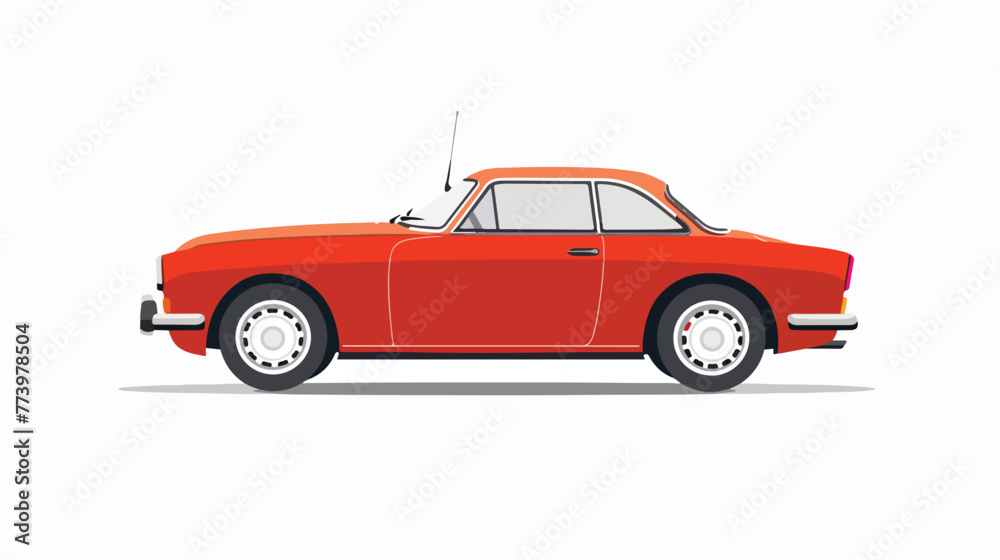 Fun car flat vector isolated on white background