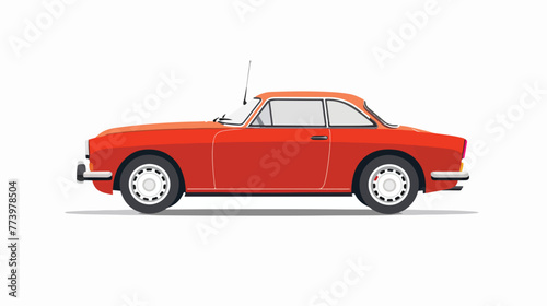 Fun car flat vector isolated on white background
