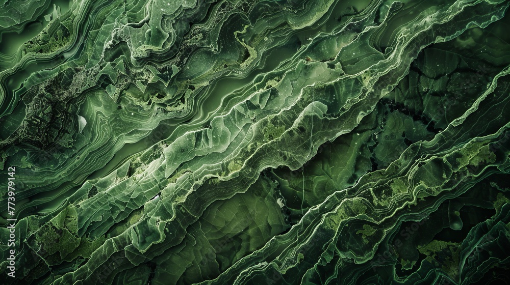 marbled pattern resembling mossy stones with earthy green tones, offering a natural and sophisticated backdrop for product advertisements. - obrazy, fototapety, plakaty 