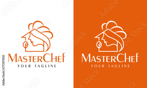 Miss MasterChef Organic Homemade Food Logo Design vector icon symbol illustrations. A multifunctional logo that can be used in many food restaurant cooking service business companies.