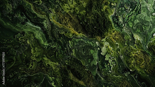 marbled pattern resembling mossy stones with earthy green tones, offering a natural and sophisticated backdrop for product advertisements.