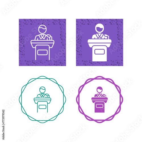 Tribune Vector Icon