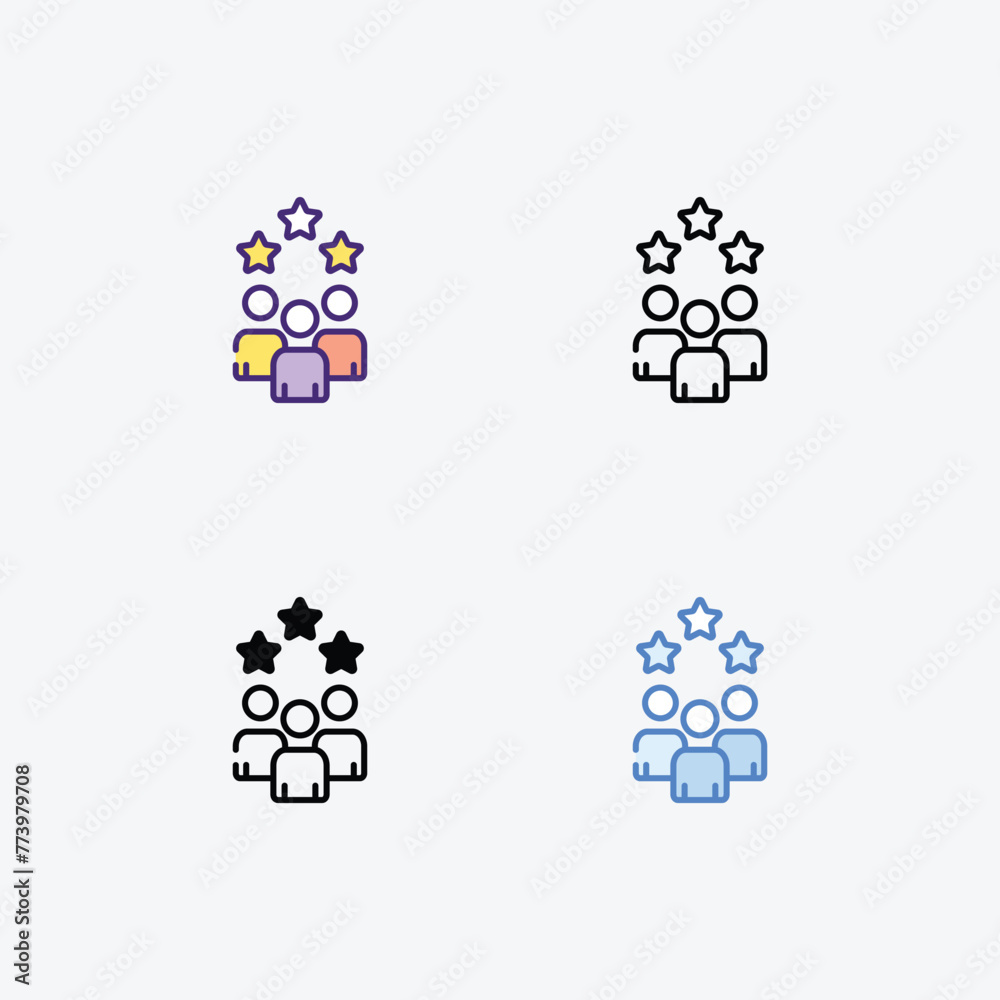 Experince icon in 4 different style vector stock illustration. Experince icon in 4 different style vector stock illustration.