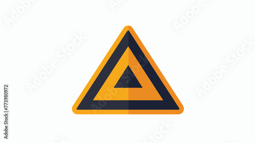 Hazard sign icon vector triangle flat vector isolated