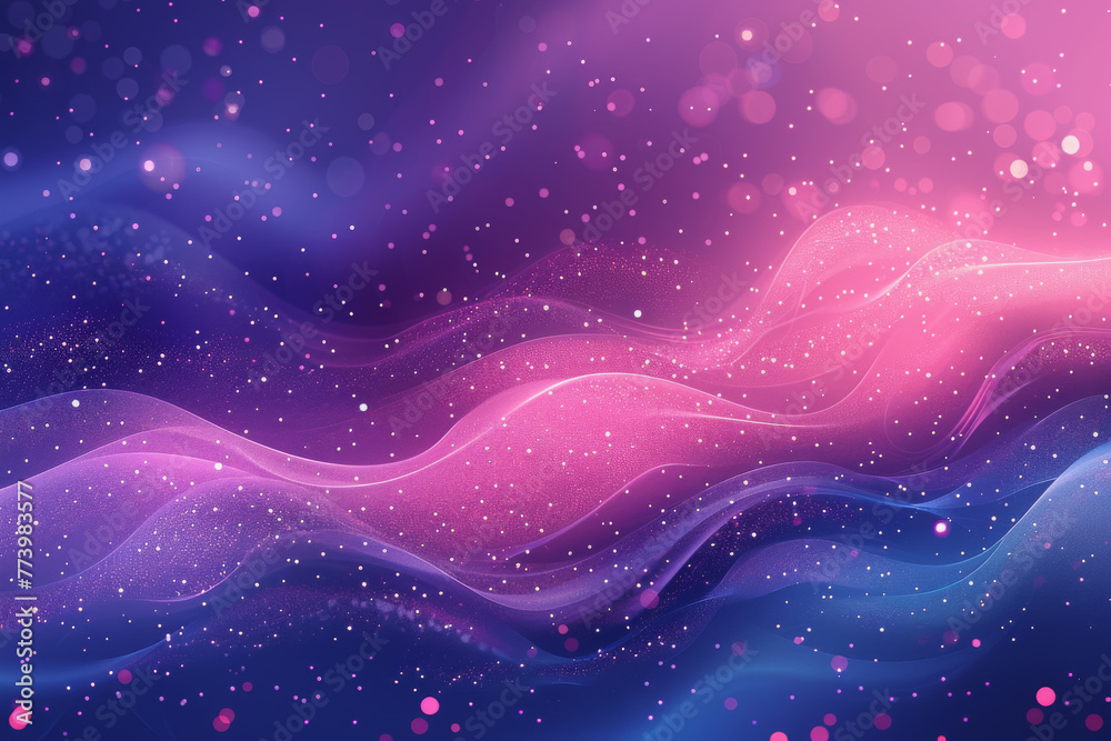 purple and pink gradient background with bokeh lights, light effects, in the style of digital art