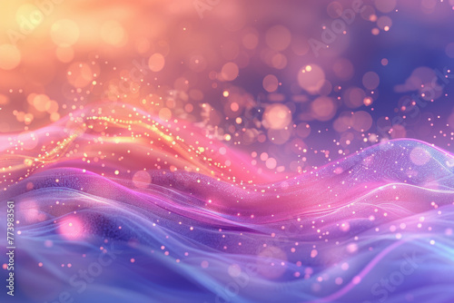 purple and pink gradient background with bokeh lights  light effects  in the style of digital art