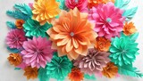 Colorful Paper Blooms: Vibrant Spring Bouquet
