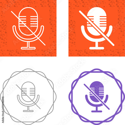 Microphone Mute Vector Icon