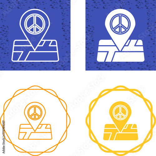 Peace Location Vector Icon photo