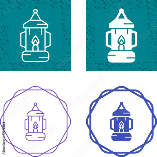 Oil Lamp Vector Icon