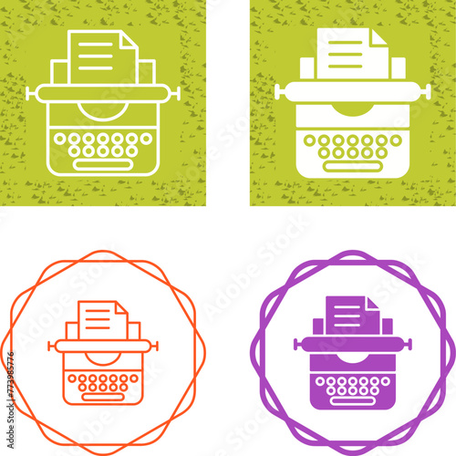 Typewriter Vector Icon