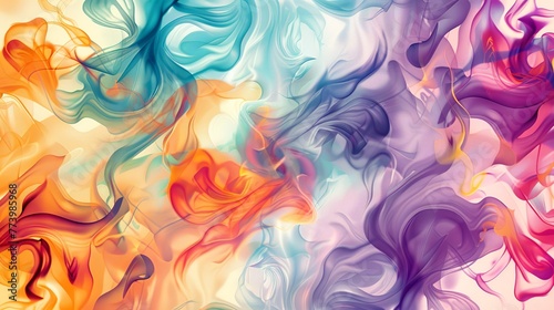 seamless vector art pattern. colourful cartoon liquid smokes