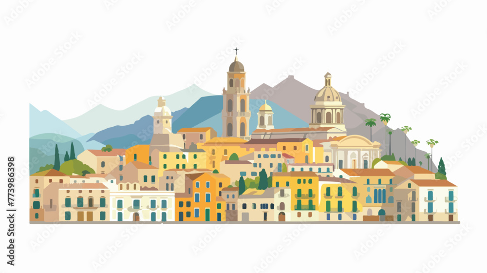 Messina. Capital of the Italian province of Messina flat