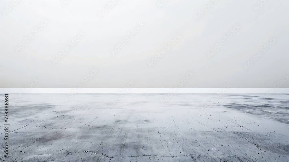 Minimalist white empty room corner with natural light creating soft shadows on clean walls