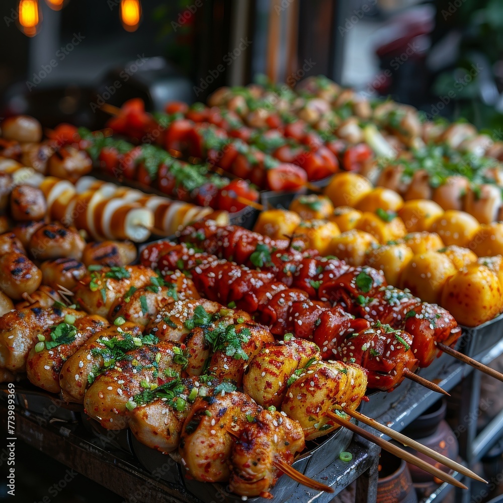 International street food a collage of diverse street food from around