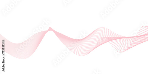 Abstract wavy lines flowing curve gradient color on transparent background. Abstract white background colorful lines. modern wavy stripes on white background isolated.