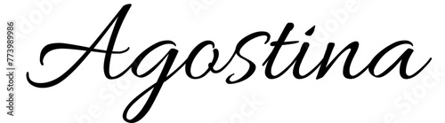 Agostina - black color - name written - ideal for websites,, presentations, greetings, banners, cards,, t-shirt, sweatshirt, prints, cricut, silhouette, sublimation