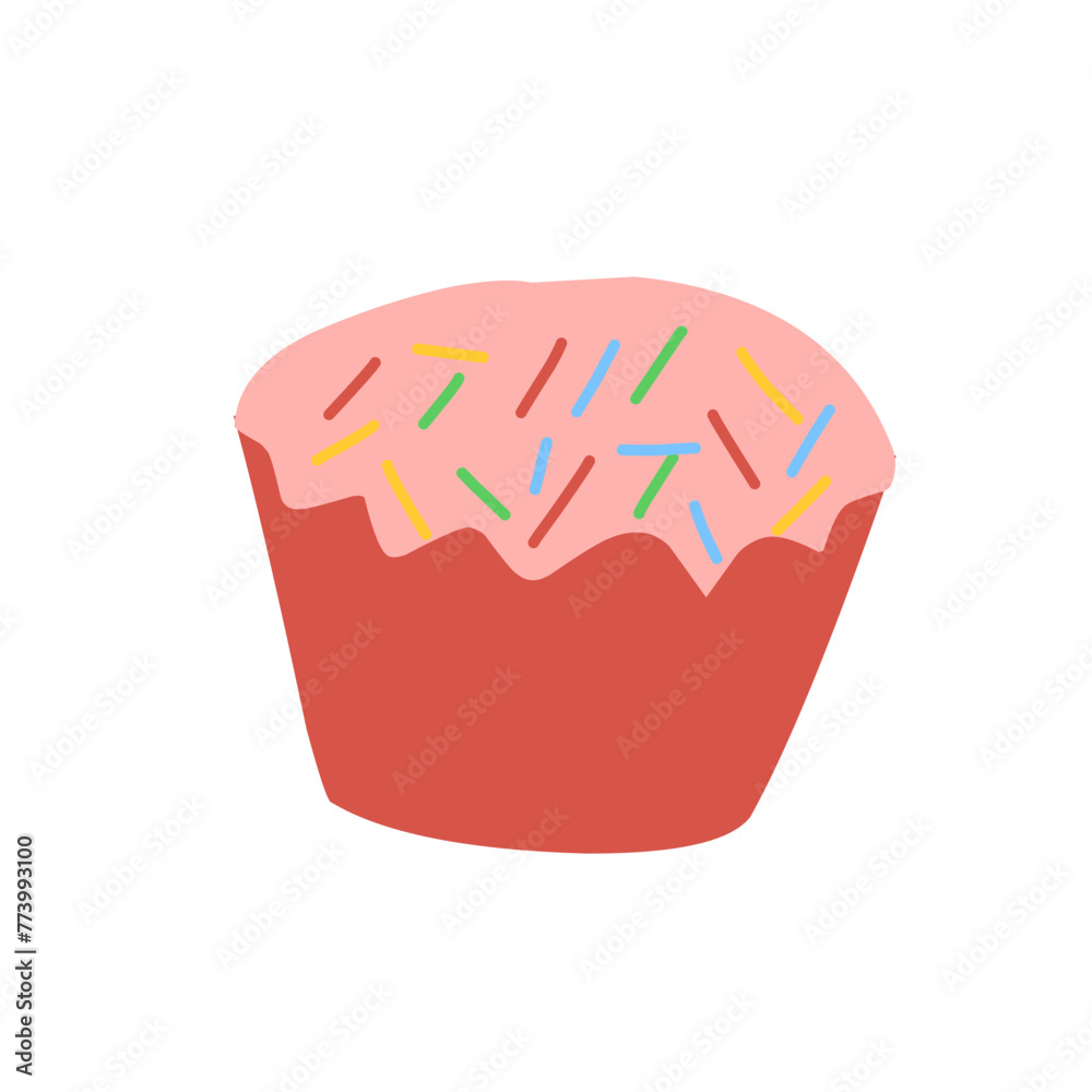 cute cupcakes vector illustration