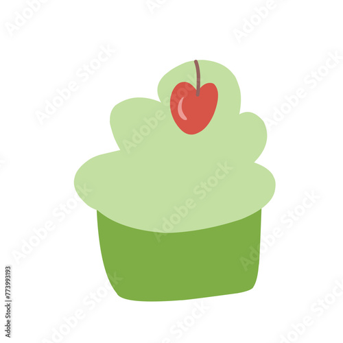 cute cupcakes vector illustration photo