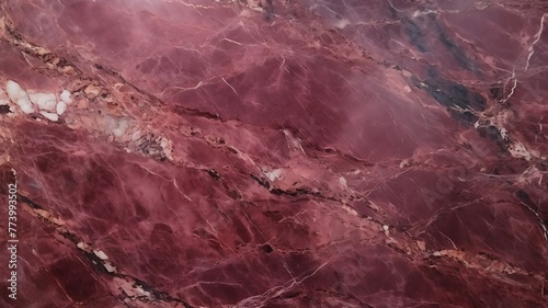 Contemporary Maroon Marble Abstraction 