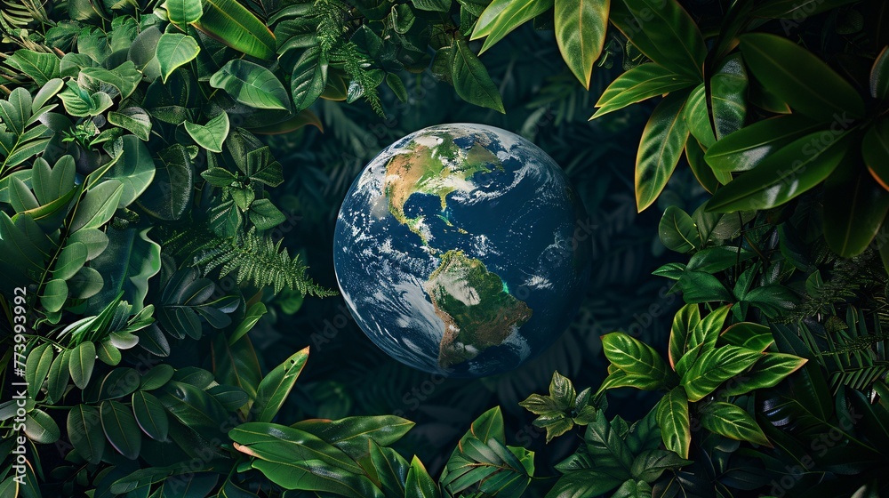 World environment and earth day concept with globe World environment and earth day concept with globe