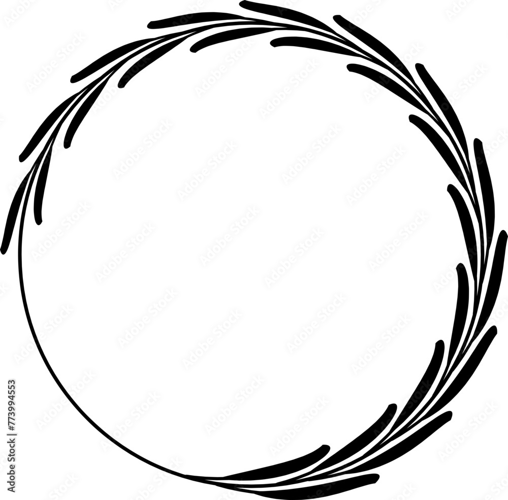 Vector round border with leaves for award, logo, invitation, nobility Vector round border with leaves for award, logo, invitation, nobility