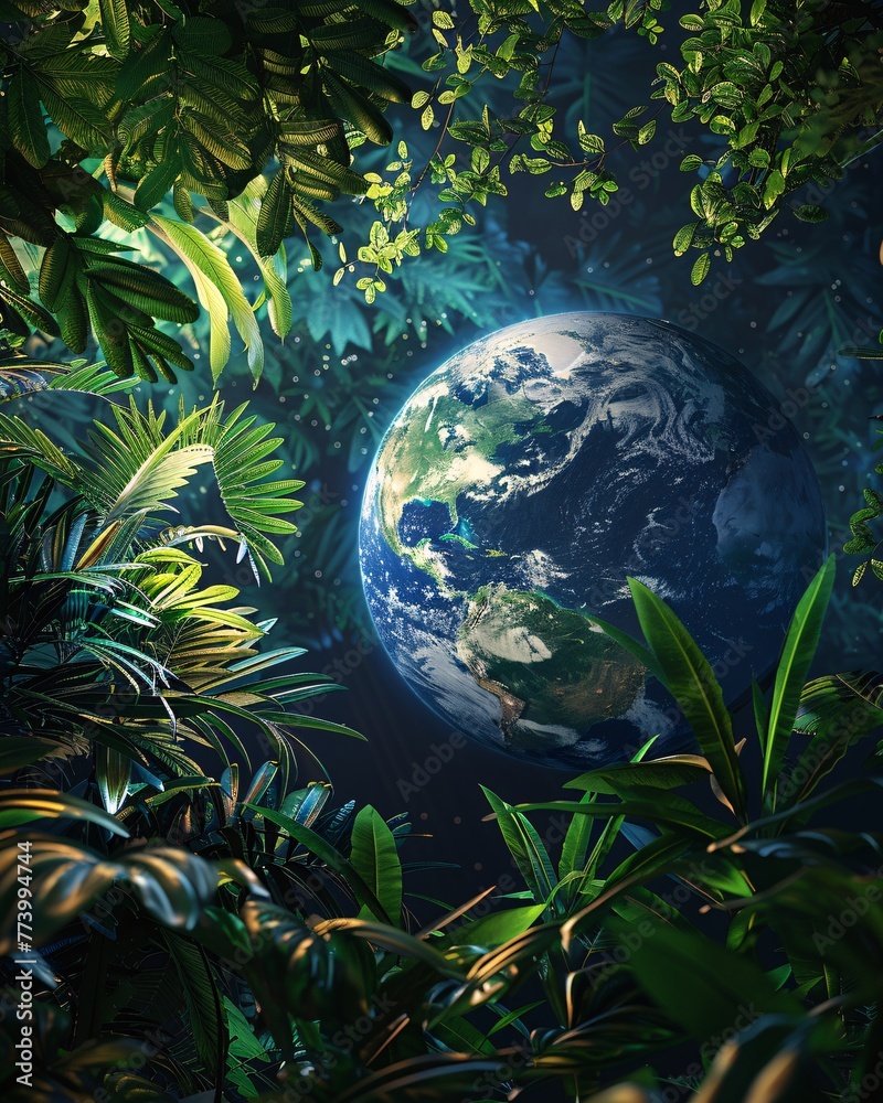 Earth day concept with globe Earth day concept with globe