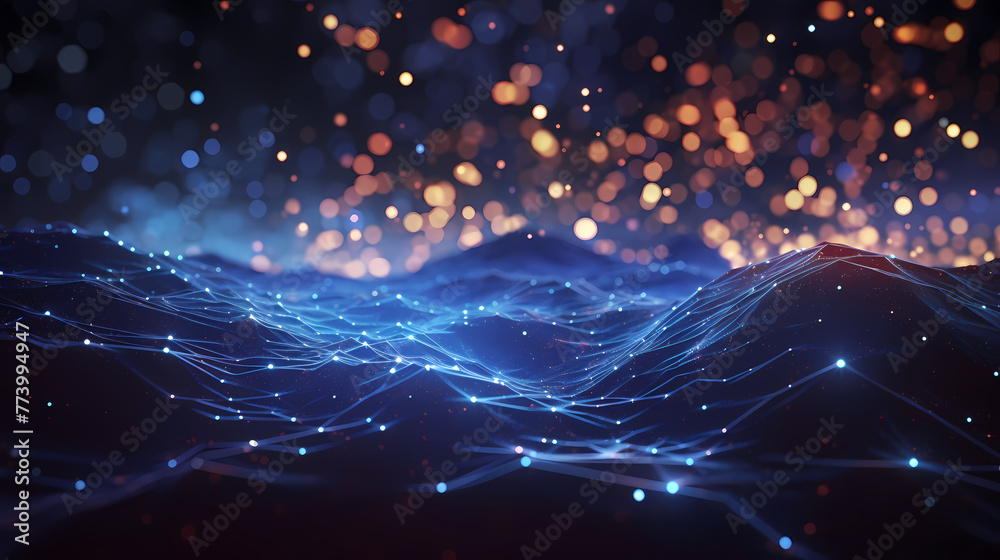 Fototapeta premium Abstract particles background