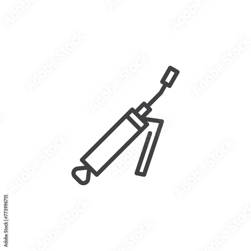 Auto grease gun line icon