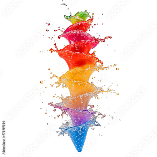 Colorful Slushies Drink splash