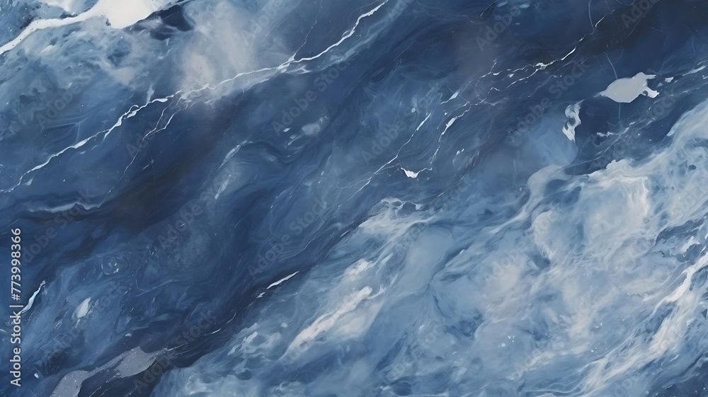 Flowing Blue Abstract Marble Design




