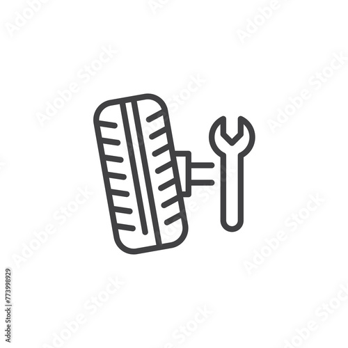 Wheel alignment line icon