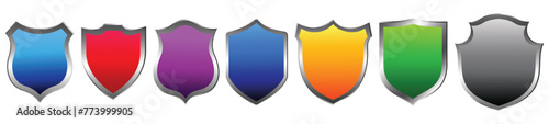 Vector Shield in flat style. Set of Shield icons vector illustration