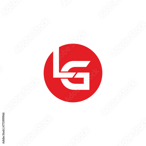 Initial letter lg logo template design minimalist