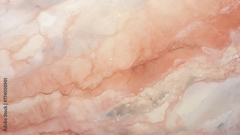 Fototapeta premium Orange Marble Veins in Artistic Flow 