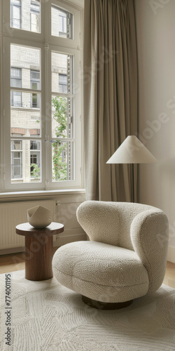 Modern Cozy Corner with Stylish Armchair and Window View