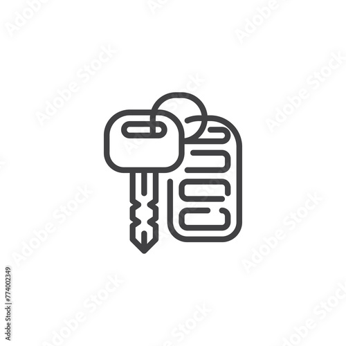 Car Key line icon