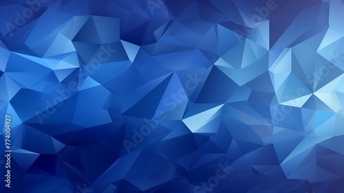Abstract Geometry: Blue Colored Panorama Banner Featuring Triangular Shapes