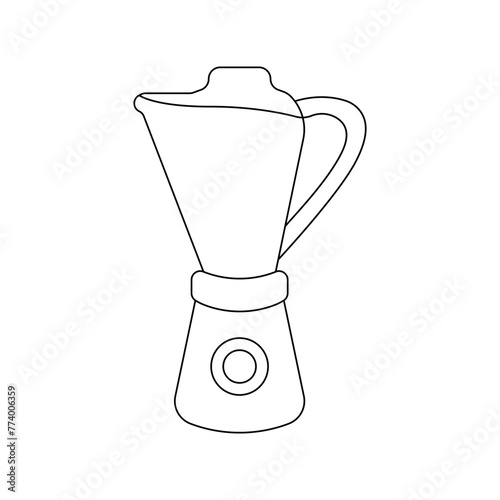 Blender vector icon. Kitchen blender logo vector. Blender outline linear icon. Mixer concept icon. Cocktails and mousses concept vector. Vector illustration.