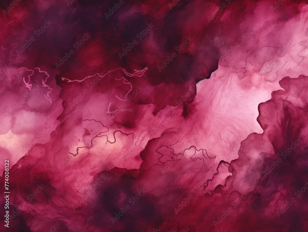 Maroon abstract watercolor stain background pattern