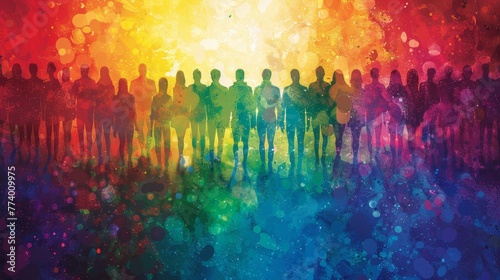 A spectrum of colors representing the diverse facets of a social system