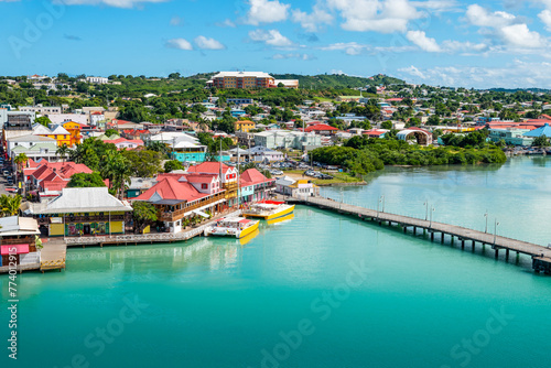 Slika na platnu St John's Antigua cruise port.
