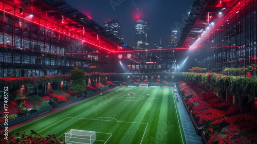 European Football cup 2024, wallpaper soccer stadium close to the field 
