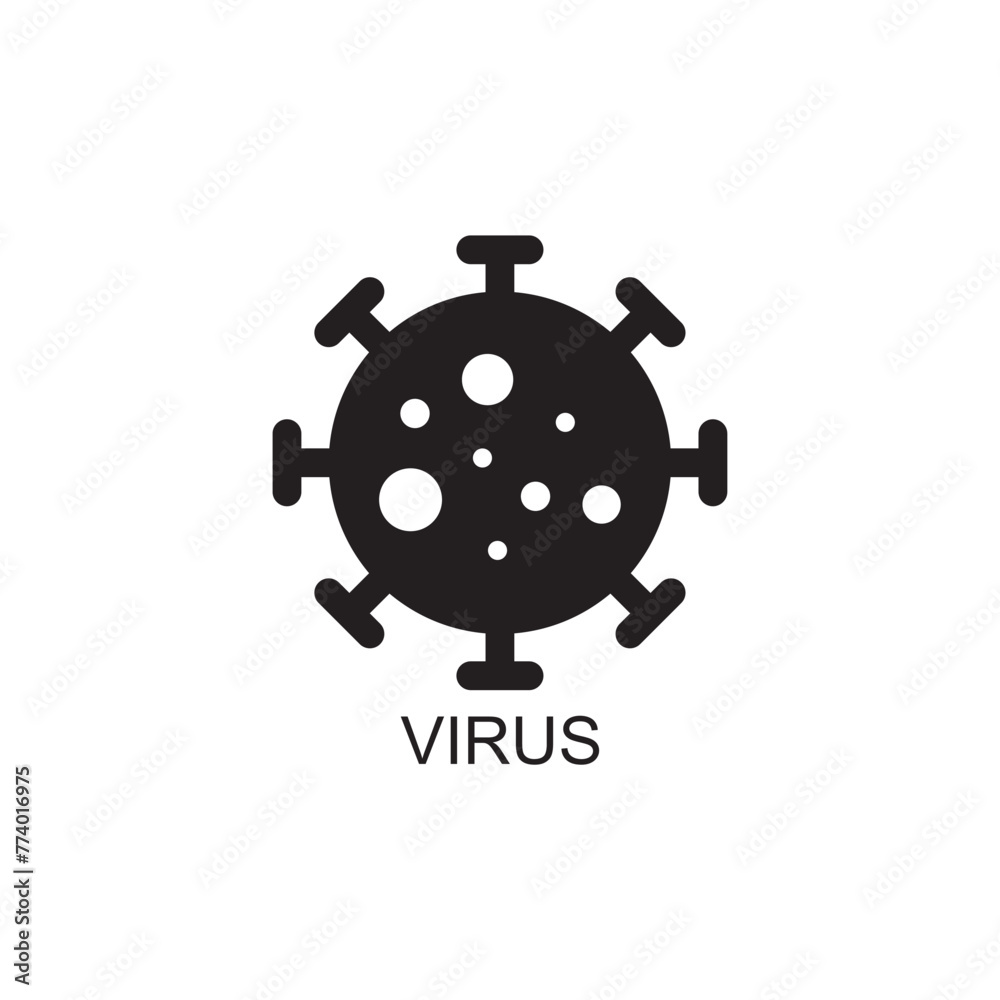 virus icon , microbiology icon vector