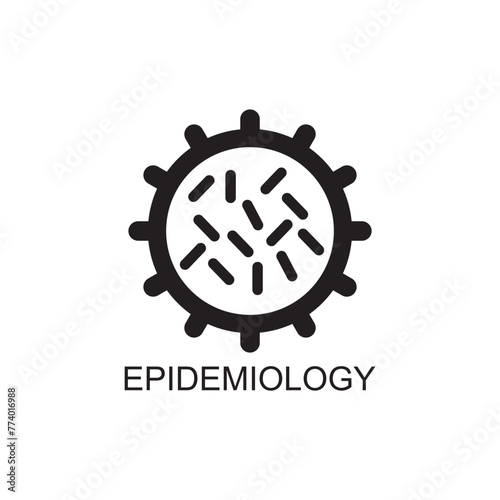 epidemiology icon , microbiology icon vector photo