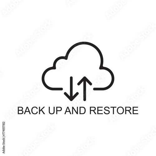 back up and restore icon , cloud icon