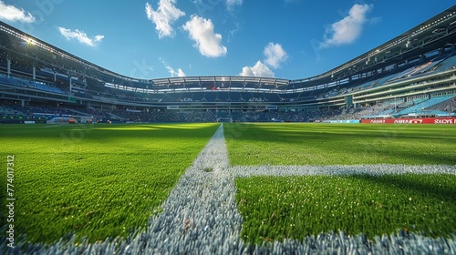 European Football cup 2024,  wallpaper soccer stadium close to the field  © Nico