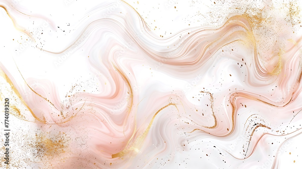 Fototapeta premium solid white background with mocha swirls