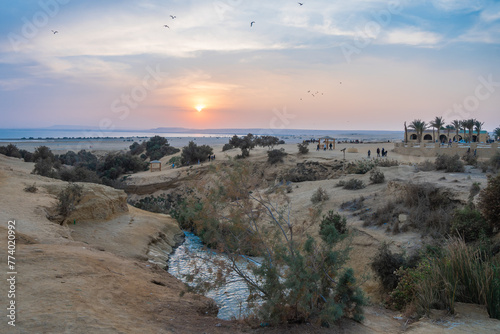 Fayum Oasis  Sunset in the Desert  Desert  Egypt